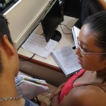 Alunos debadendo os calculos