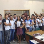 Alunos de Redes com o Laboratório já finalizado